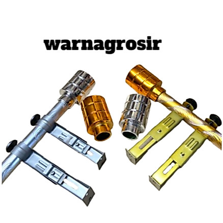 BATANG GORDEN TUTUP  MINIMALIS/ROLET FULL SET/REL BULAT GORDEN  WARNA GOLD DAN SILVER