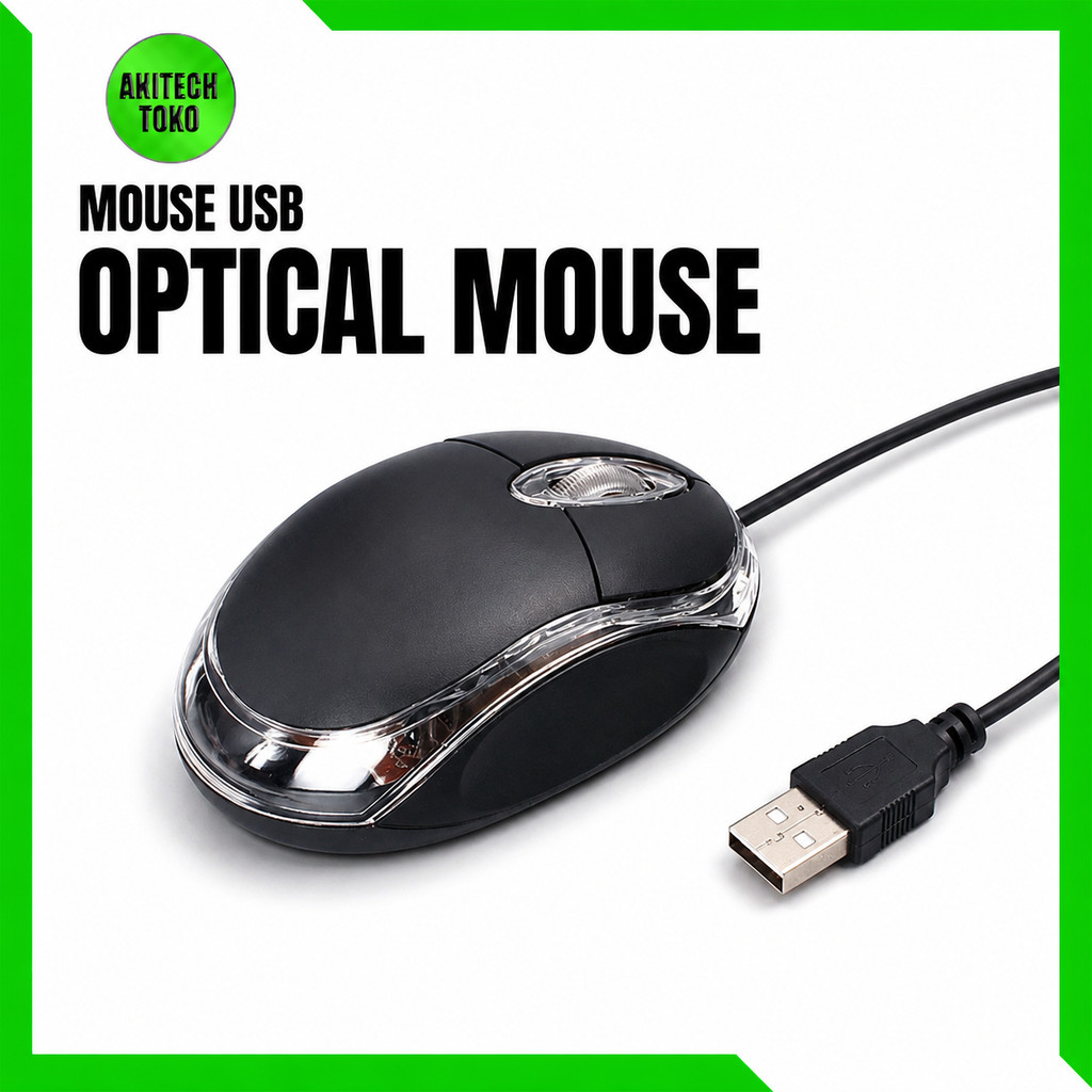 Mouse Mini USB AVAN – Mouse Kabel Optical RGB – Mouse Komputer Laptop Plug & Play Murah