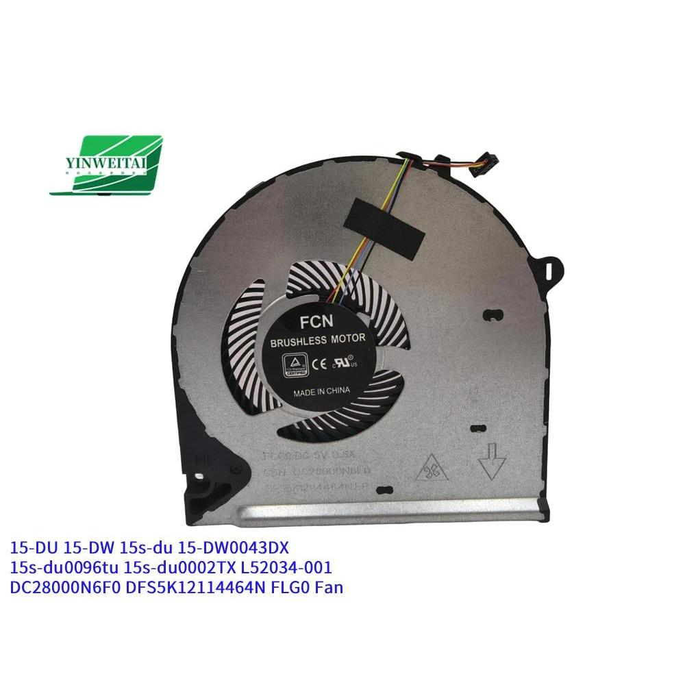 Fan for HP 15-DU 15s-gu 15s-gy 15s-gr 15s-du 15-DW FLG0 DC28000N6F0 DFS5K12114464N NS85B23 18J34 EF5