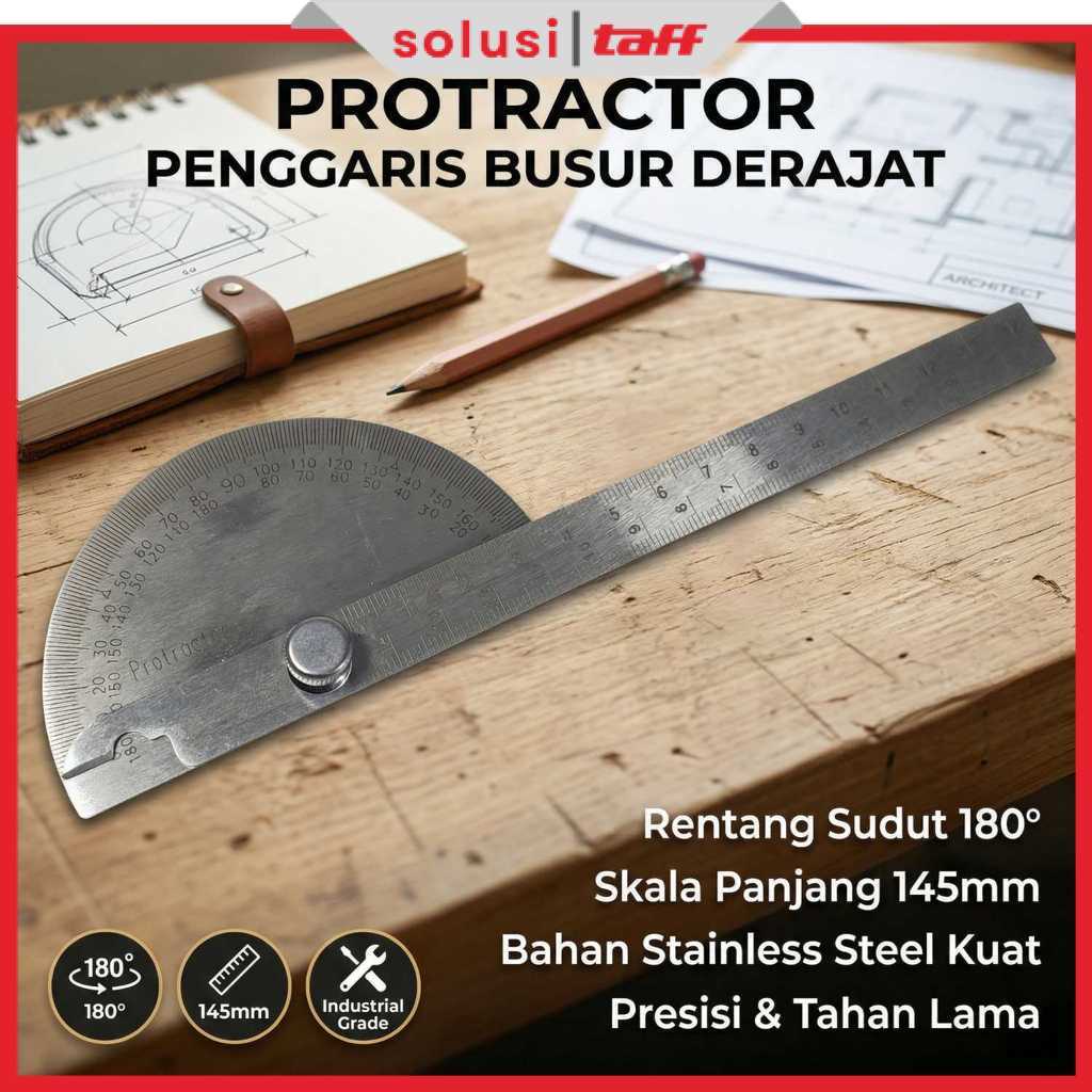 Penggaris Busur Derajat Measuring 145mm 180Degree - PR180