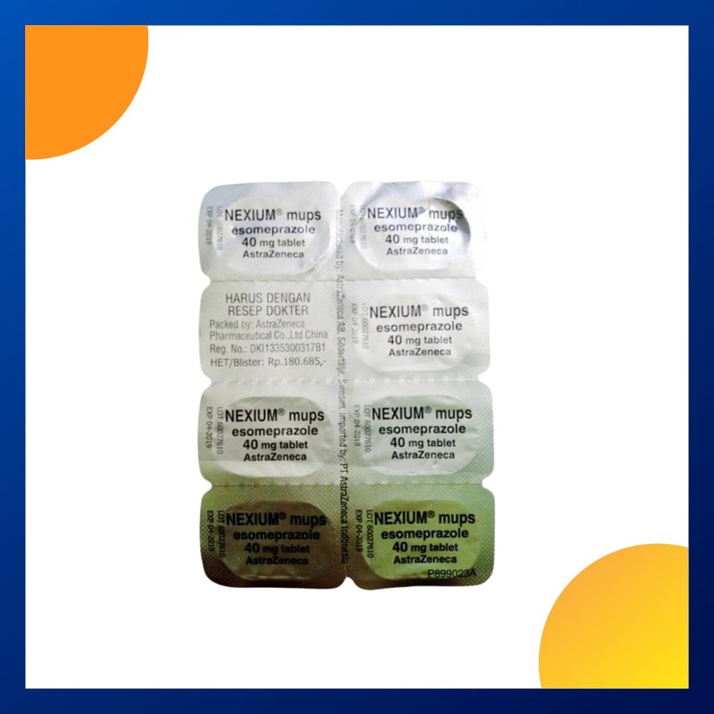 NEXIUM MUPS 40 MG 1 BLISTER @ 7 TABLET SALUT SELAPUT