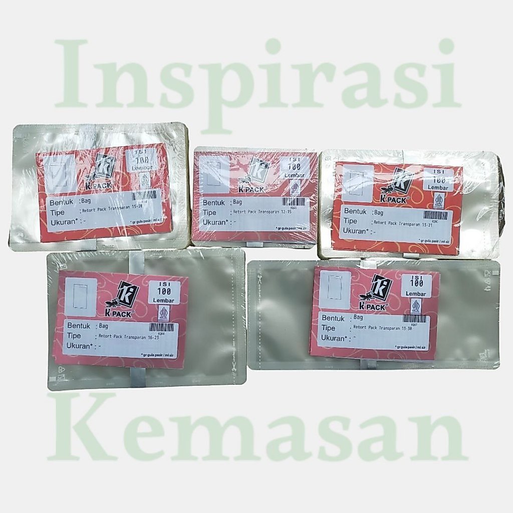 Bag retort Transparan - Kemasan Tahan Panas Boil / Retort Pack Food Grade Packaging