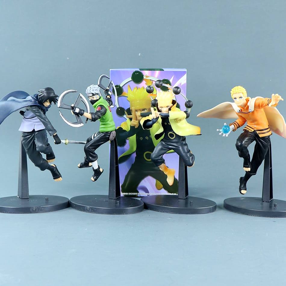 Action Figure Naruto Koleksi - Pajangan Miniatur Naruto Rikudo Sasuke Kakashi Hokage Kurama Mode