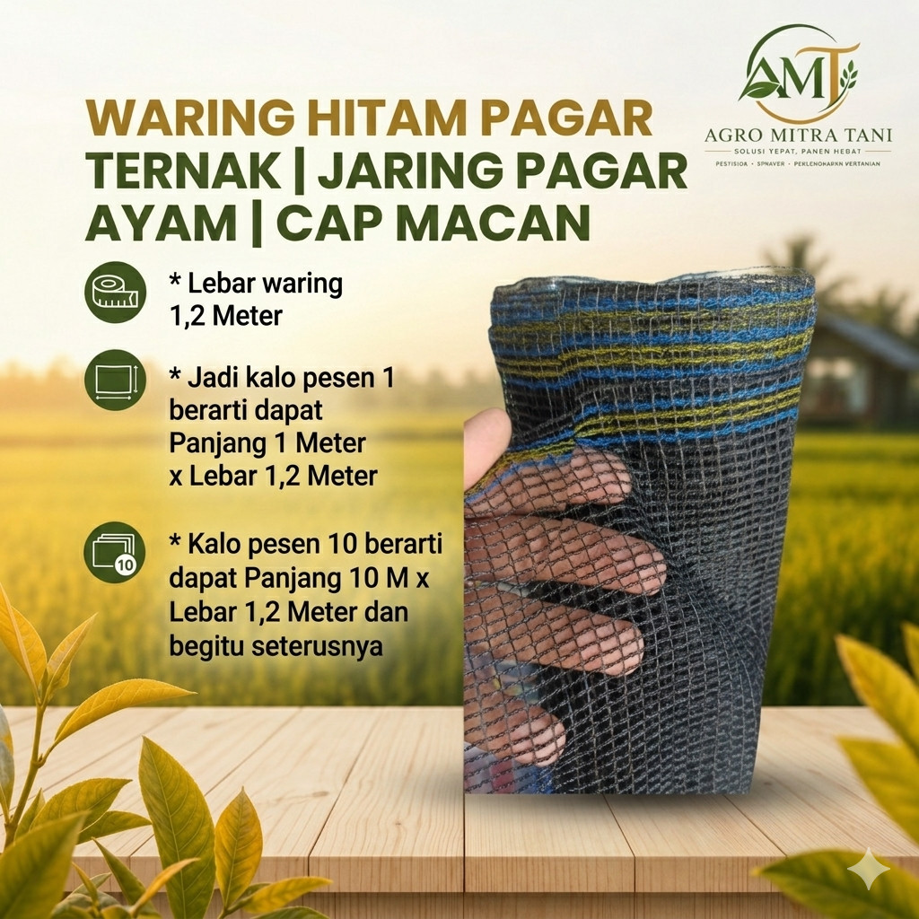 WARING HITAM PAGAR TERNAK | JARING PAGAR AYAM | CAP MACAN