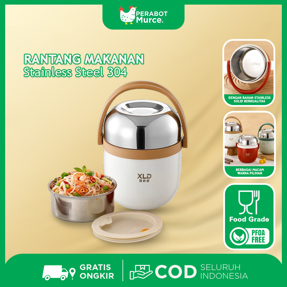 Termos Sup  Stainless Steel Rantang Bekal Susun 1.5L Lunch Box Thermal Penahan Panas Tempat Makan Ji