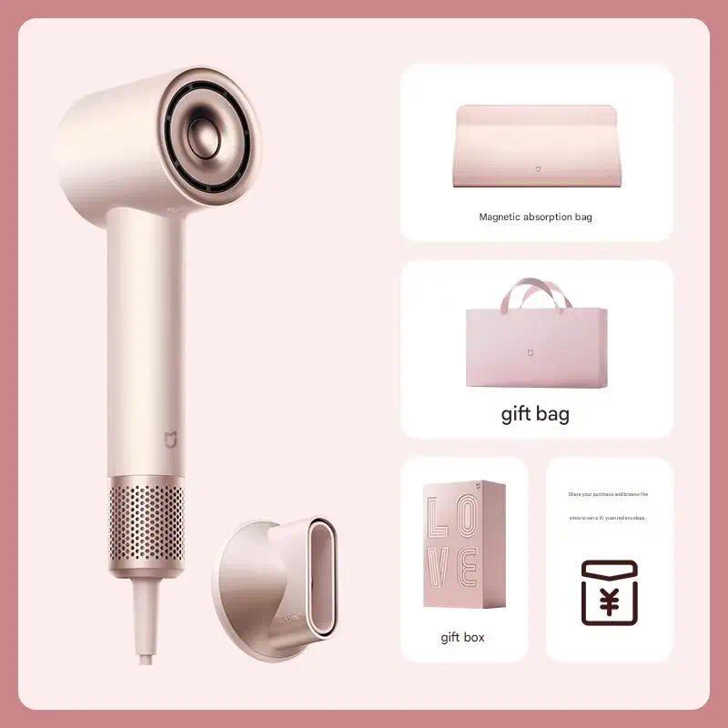 Highspeed water ion hair dryer household negative ion hair care mute hair dryer gift