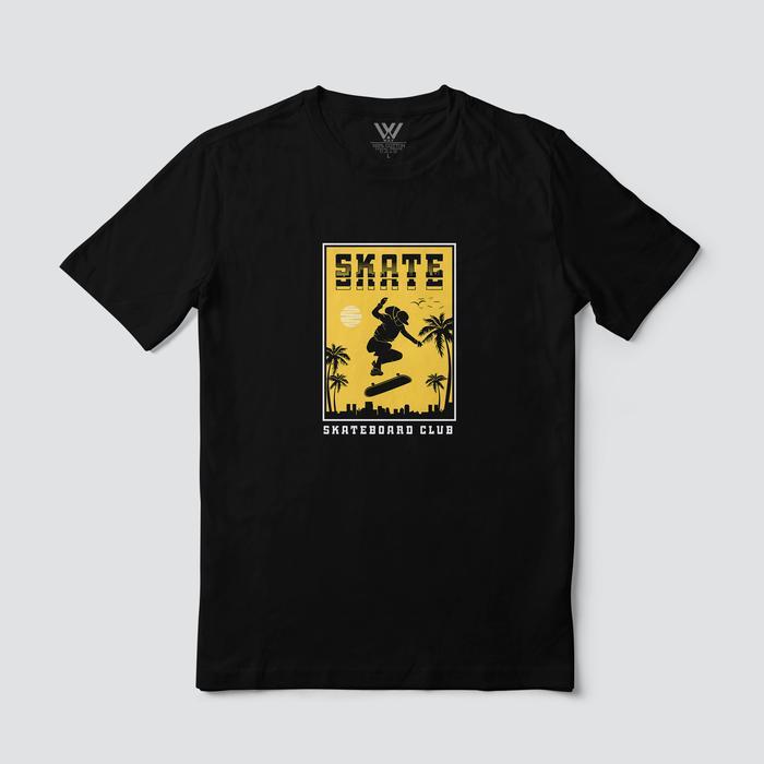 Way Kaos Dewasa Unisex -  Tshirt Distro Motif Simpel - Skate board 22 - ABU TUA, S