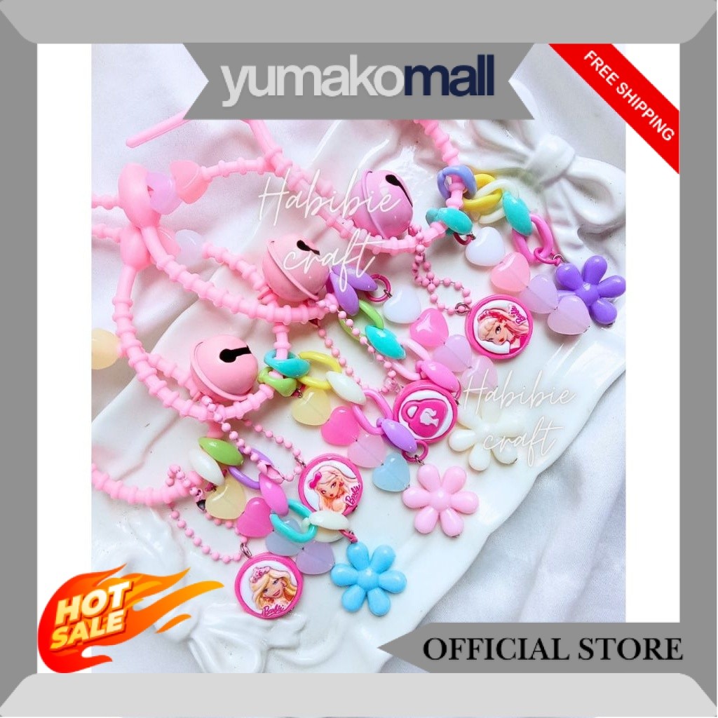 Key Chain Barbie Series by Habibie Craft Gantungan Kunci Boneka Tas Handphone Hape HP Pink Purple Im