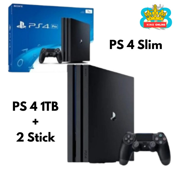 Sony PS4 Slim 1TB Original Playstation 4 Slim Console Fullset PS4 Game Console