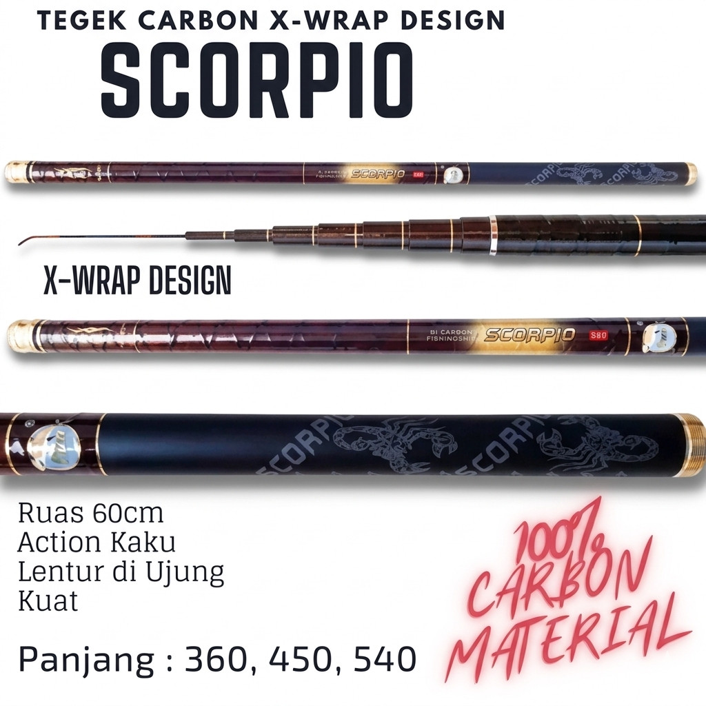 Tegek Orca Scorpio 360,450,540|| Tegek kaku/Tegek waduk