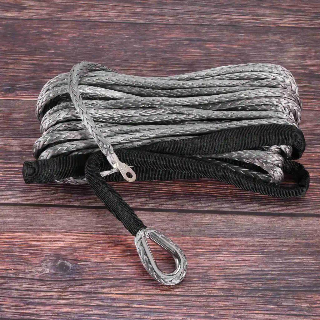 R2Synthetic Winch Rope, 14 X 50Ft Synthetic Winch Rope Line Cable For ATV UTV SUV Truck Boat Winch