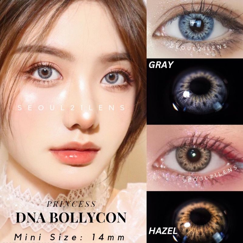 SOFTLENS PRINCESS BOLLYCON Dia.14mm GRAY BROWN NORMAL MINUS  s/d -10.00 Soflen Coklat Minus Tinggi