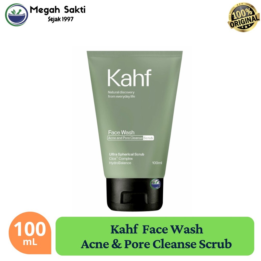 MGS - Kahf Acne & Pore Cleanse Scrub Face Wash 100 mL - Sabun Pembersih Wajah Pria