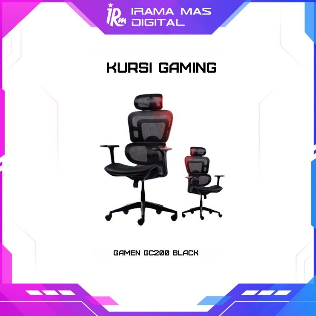 KURSI GAMING - GAMEN GC200 BLACK