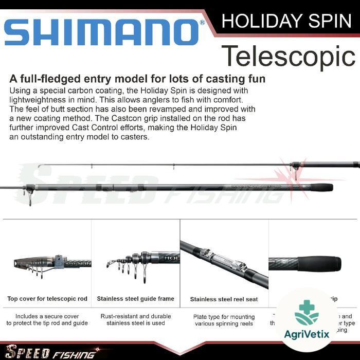 Joran Pancing SHIMANO Holiday Spin 385 405 425 EX DX CX Joran Surf Pasiran - 405 CX-T