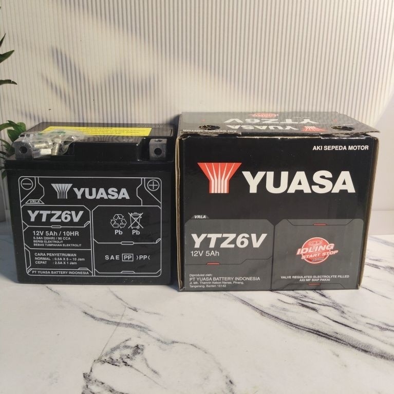 Aki Yuasa YTZ6V MF Original Setara GTZ6V Aki Motor Matic & Sport Bergaransi