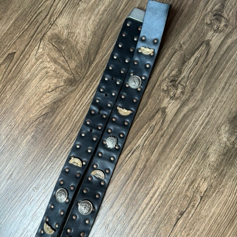 vintage gianni versace leather belt