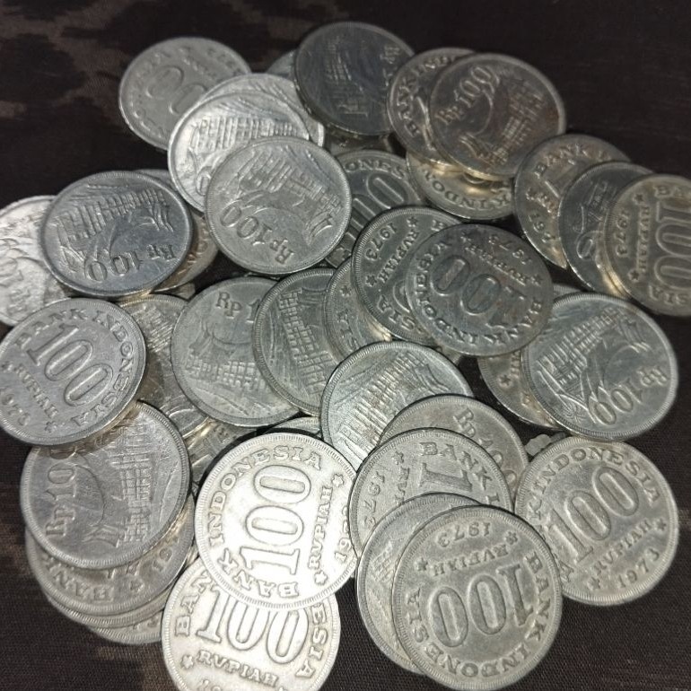 uang koin kuno 100 rumah gadang TEBAL