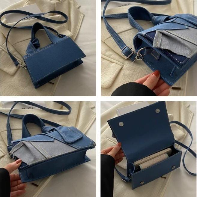 PREORDER Import Tas fashion denim dari taobao. (Ongkir taobao bisa campur/mix dengan produk lain)