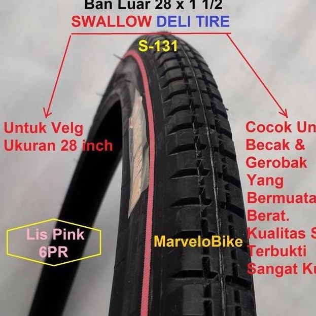 Ban Luar Becak 28 Swallow 6PR murah
