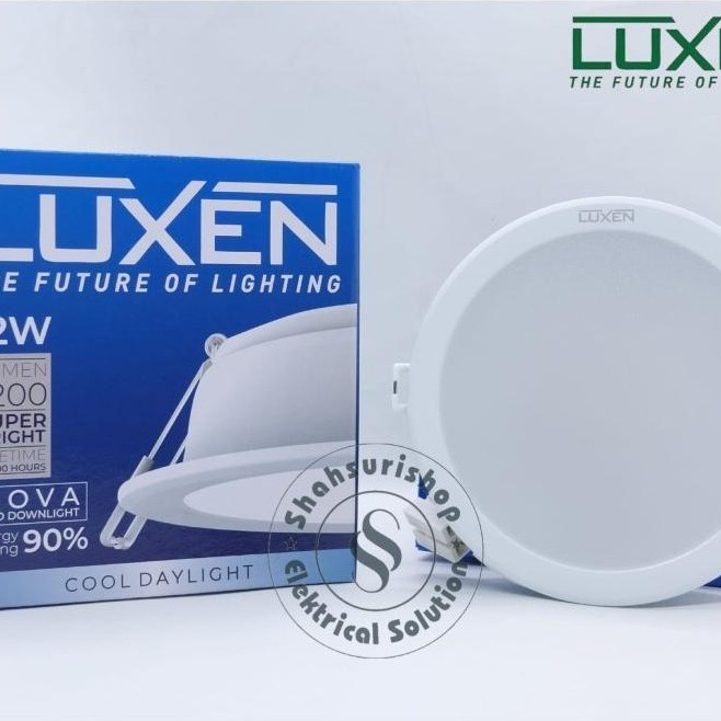 LUXEN NOVA 12 WATT DOWNLIGHT LED PANEL IB BULAT SUPERBRIGHT BERGARANSI