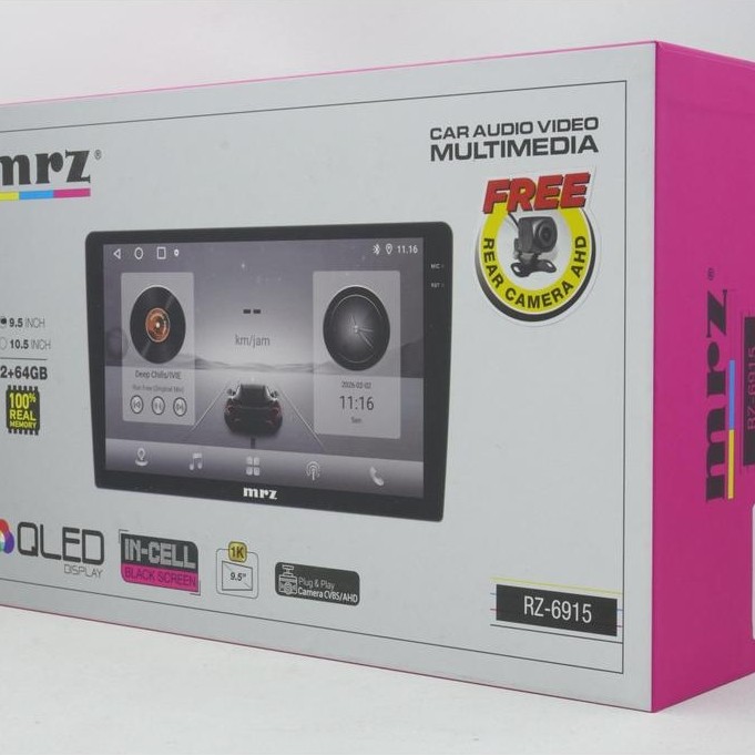 Head Unit MRZ RZ-6915 QLED 9.5 Inch RAM 2/32 2/64 4/64 Bonus Kamera AHD
