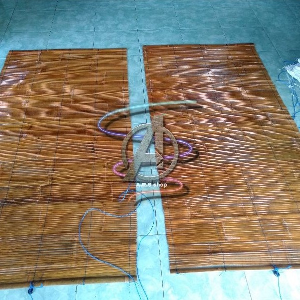 Tirai Bambu / kerai /krey bambu / bamboo cortain vernis 1 x 2meter dan 1,5 x 2 meter