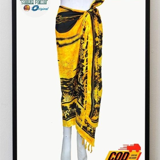 Best Seller Kain Pantai Bali Motif Pemandangan Kelapa Ukuran 110X135Cm Sarung Bali - Kain Jogja -
