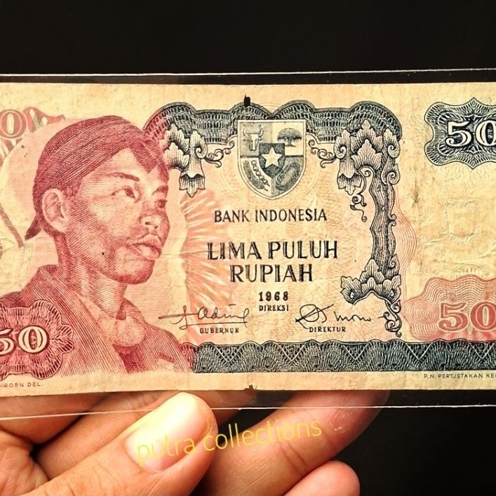 50 rupiah sudirman tahun 1968 Seri X (A17)