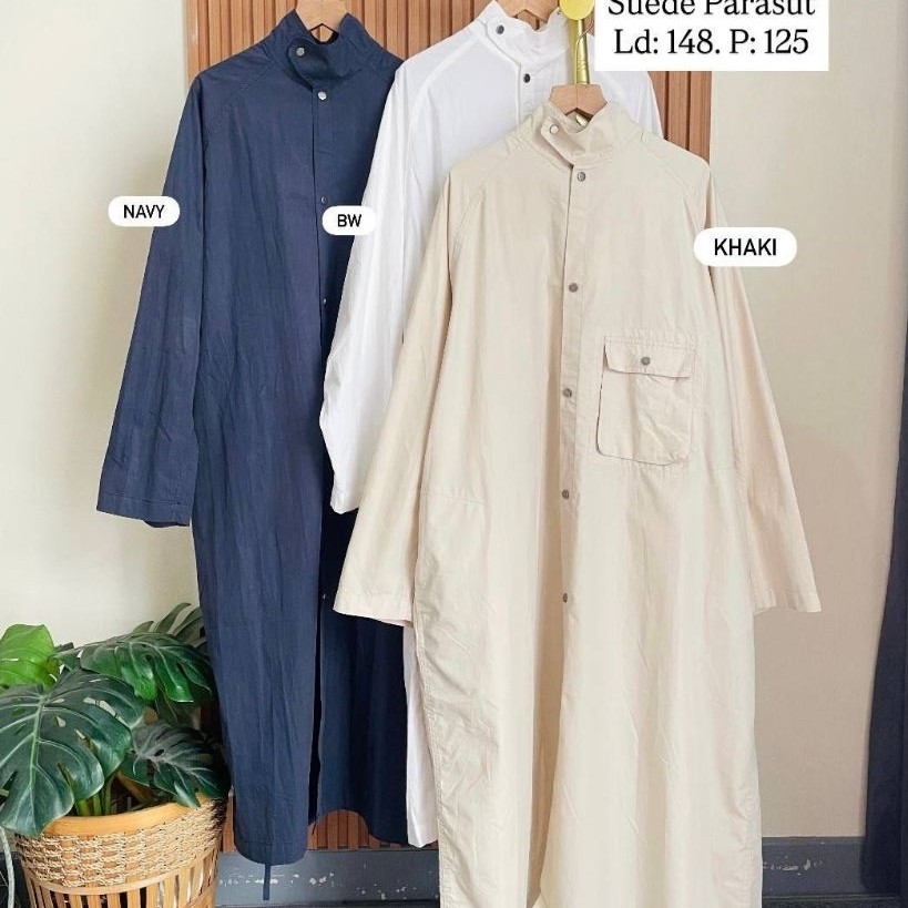 Long jacket - bahan parasut