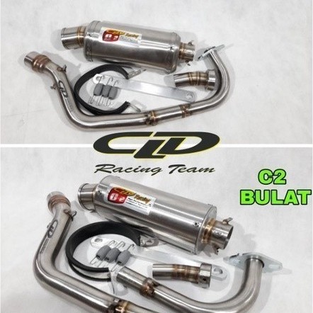 Knalpot Original CLD Type C2 Bulat C2 Oval Beat Karbu Beat Fi Scoopy Vario 110 Exhaust system RACING