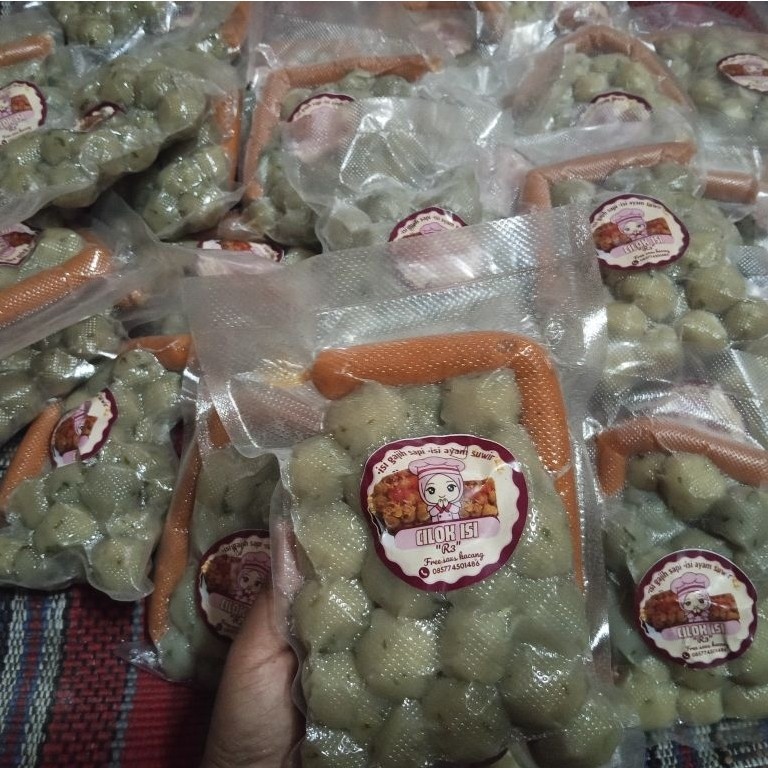 cilok isi ayam suwir / gajih sapi