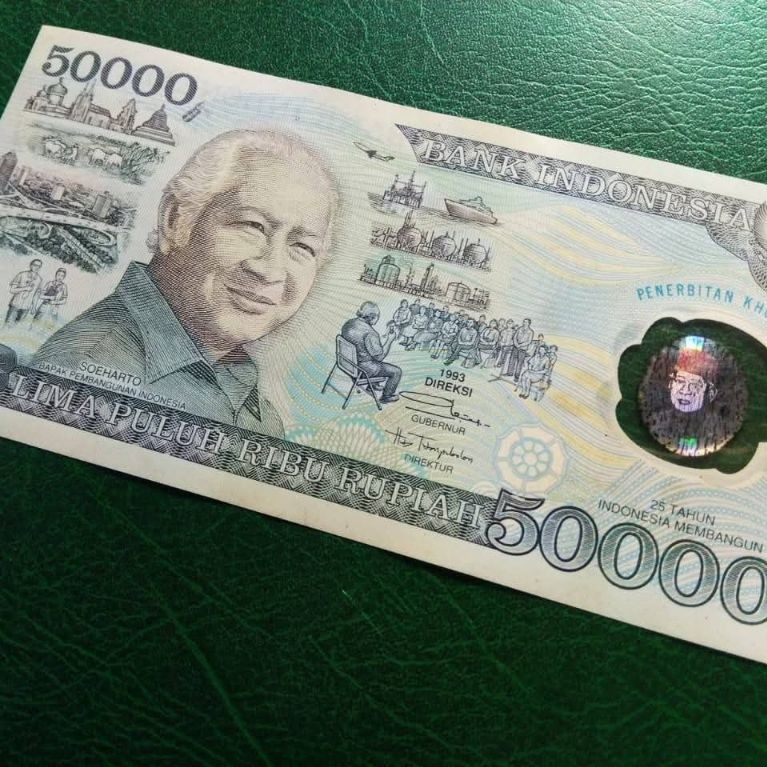 50 Ribu Polymer Soeharto 1993 UNC Gress