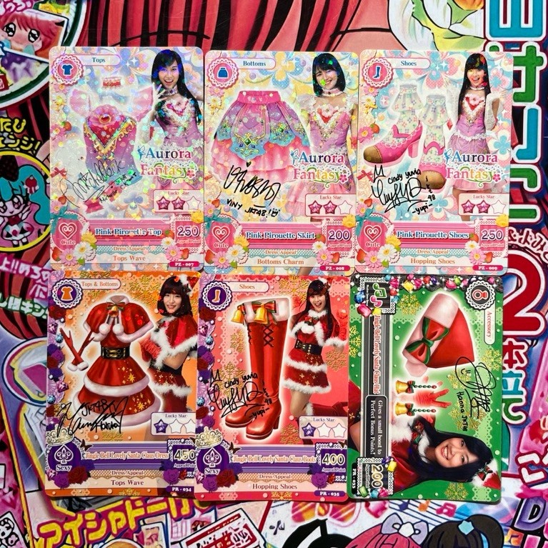 Kartu JKT48 Aikatsu Promotion Card Pink Pirouette Coord Aurora Fantasy Jingle Bell Lovely Coord Sexy