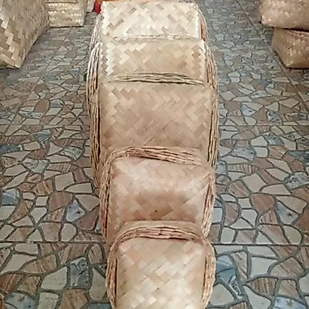 Besek Bambu Wadah Nasi Ramah Lingkungan Besek Anyaman Bambu Tradisional Box Catering Makanan