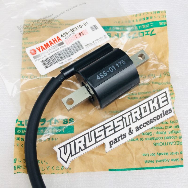 Ignition Coil Koil Yamaha YZ125 YZ 125 Garputala Moric JF2 Kabel Kurabe Original YGP Japan 4SS-82310