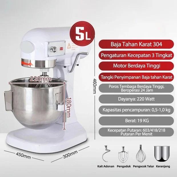 Planetary Dough Mixer Mesin Pengaduk Adonan Roti, Donat dan Kue Kapasitas 30 Liter Kuat Pengocok Tel