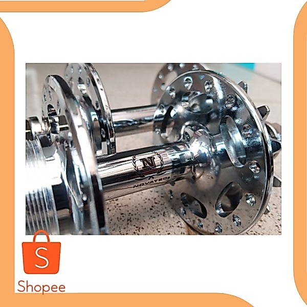 Promo Novatec Track Hubset Polished Silver Fixie Fixed Gear Hub 32 H  18thM Murah