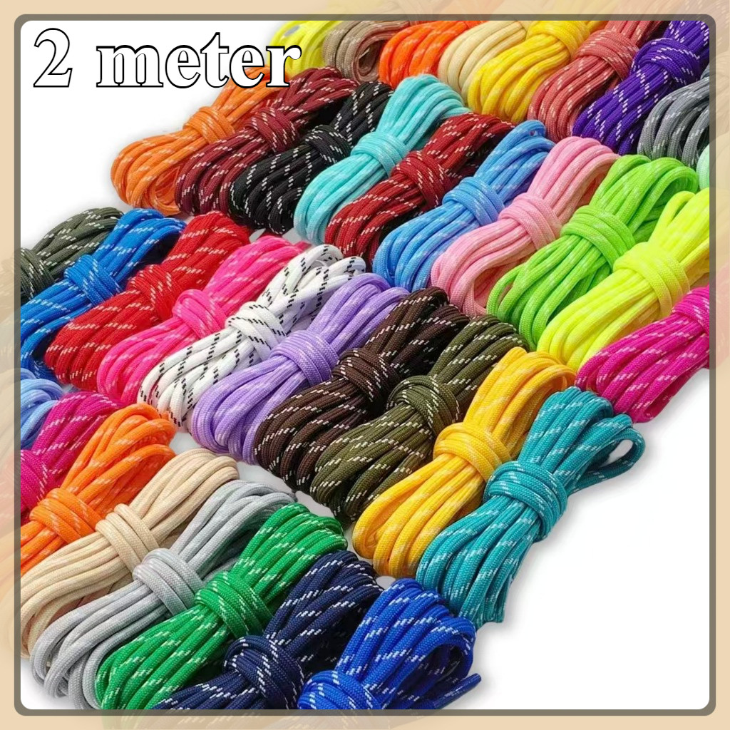 (2 meter) Tali paracord tali prusik tali paracord 5mm DIY Gantungan
