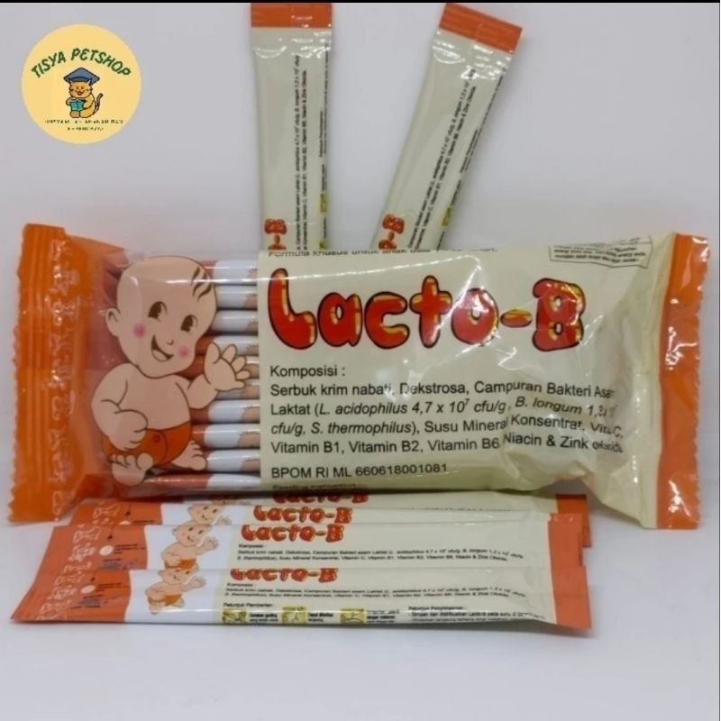 Lacto B 1 Sachet | Probiotik Kucing Diare / Mencret TP rm