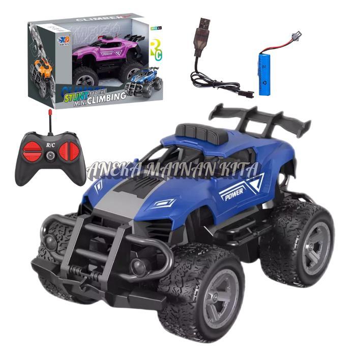 Mobil Remote Control Climbing RC Mini – Mobil Stunt Offroad Anak Laki-laki 6+ - RC STUNT BIRU CAS
