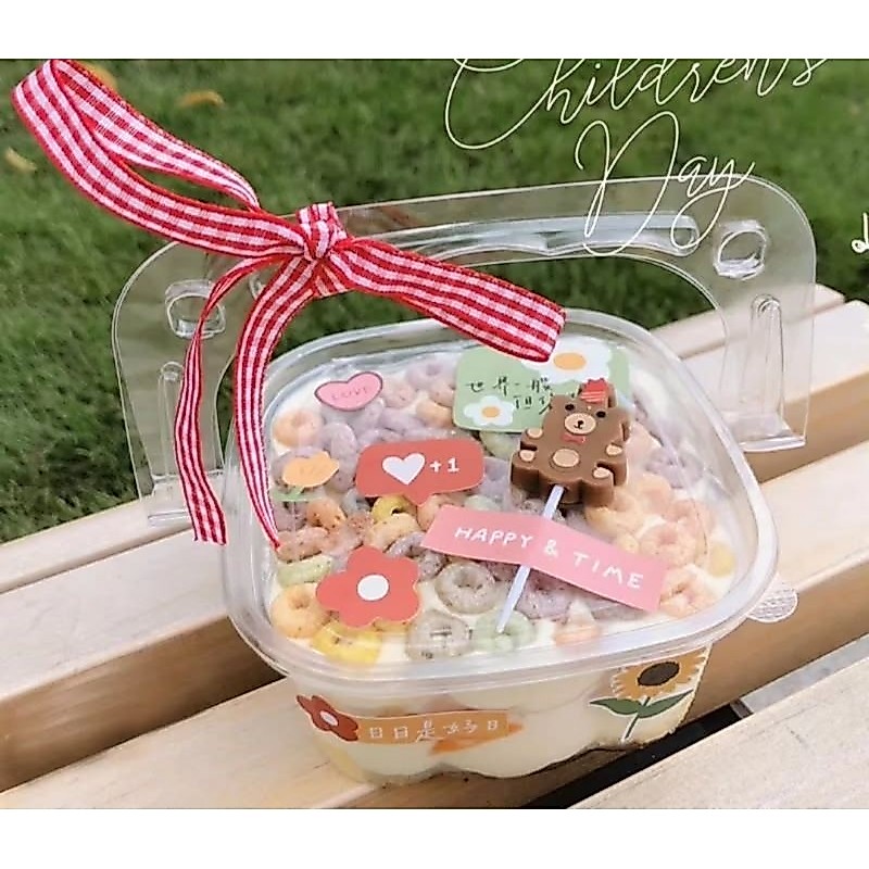 ISI 25PCS Mika Keranjang 500ml / Mika Dessert 500ml / Tray Keranjang 500ml / Tray Dessert 500ml