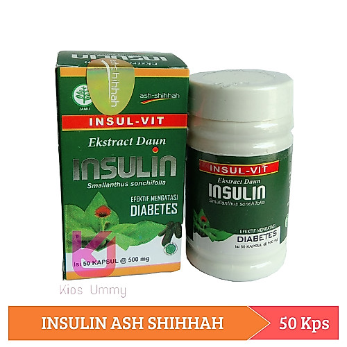 Kapsul Ekstrak Daun Insulin Ash Shihhah Insul-vit Herbal Diabetes dan Kolesterol - 50 Kapsul