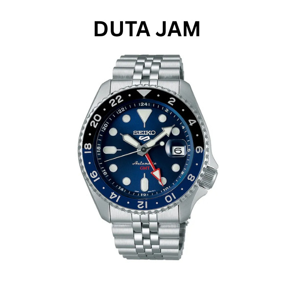 JAM TANGAN SEIKO 5 SSK003K1 SSK003 K1 SKX GMT SERIES AUTOMATIC ANALOG STAINLESS STRAP