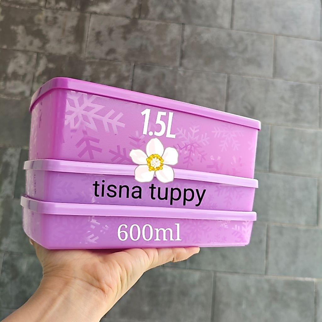 frozy cozy tupperware frezeermate isi 3 UNGU frozen rectangular set tupperware