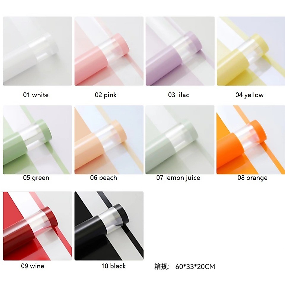 [20 Lembar] Flower Wrapping Varian List Frame Transparant Bening Premium Bi Color Premium Paper Flor