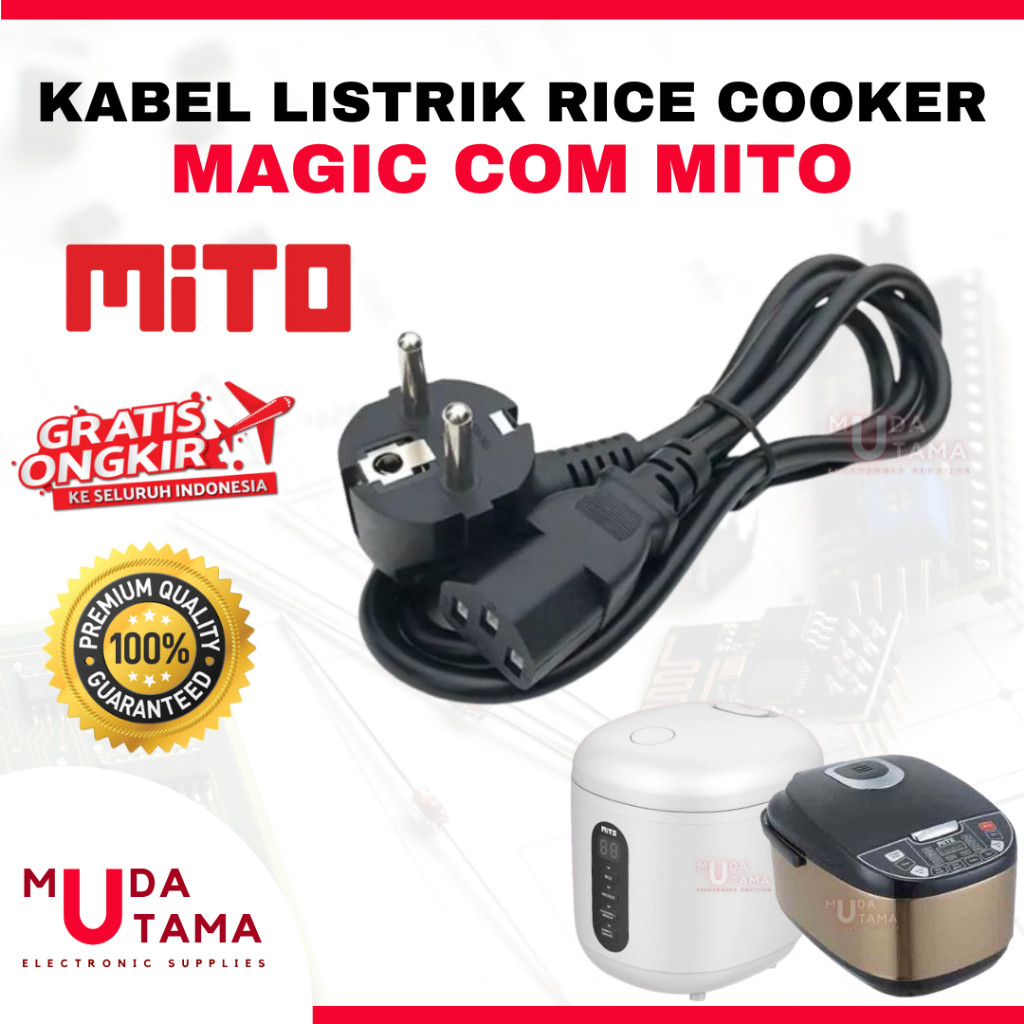 Kabel Rice Cooker MagicCom MITO | Cok Kabel MagicCom MITO | Kabel Listrik Magic Com MITO | Kabel Lis