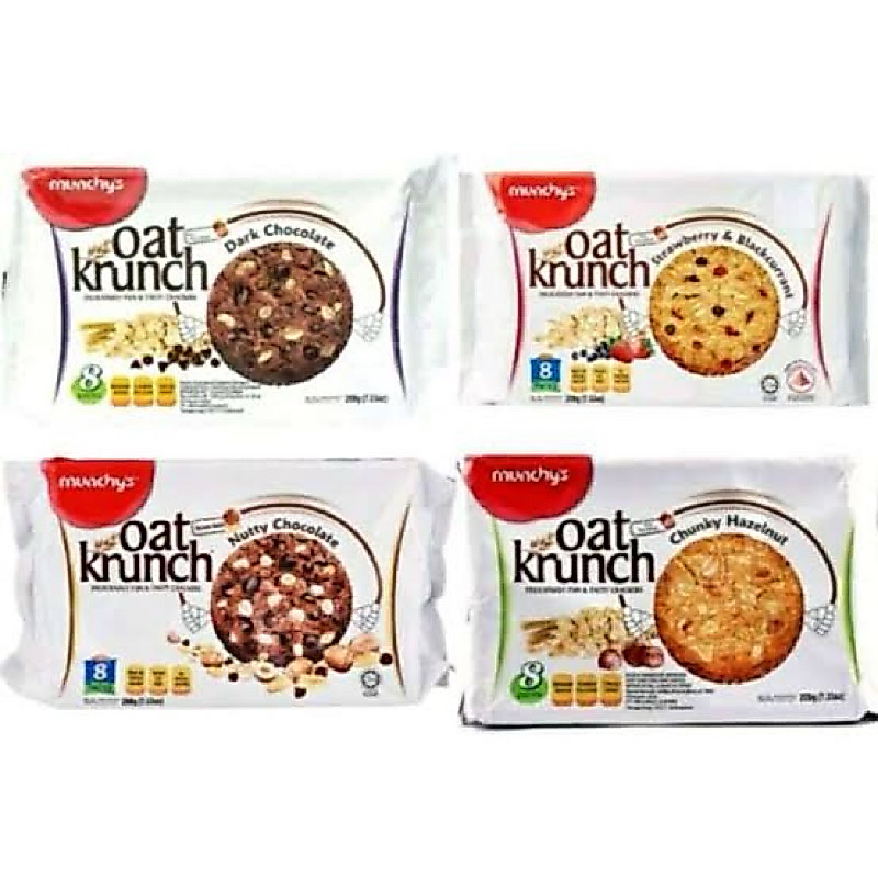 MUNCHY’S OAT KRUNCH 208 gr (8 pcs x 26gr) original import healthy snack Malaysia