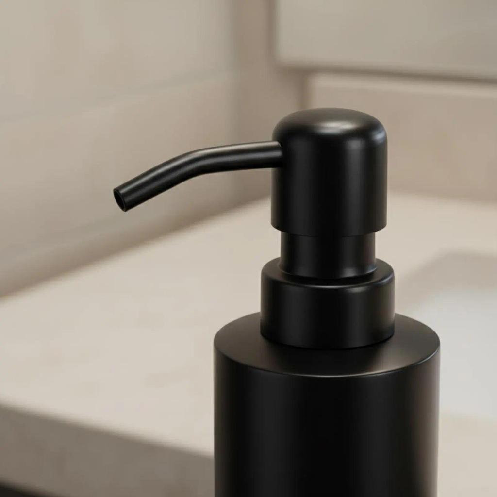 Stainless Steel Soap spenser Rust-Resistant Liquid Soap Pump Bottle Stainless Steel Pump spenser Lon