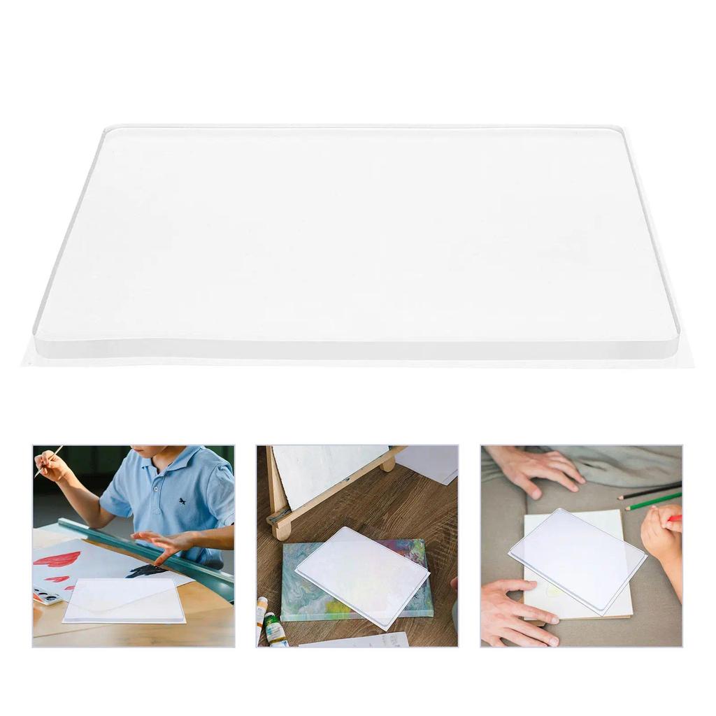Gel Press Printing Plate 10Mm Thick Reusable Non-Toxic Gelatin Material for Childrens Art Projects M